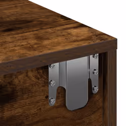 vidaXL Wall Shelf with Drawers Floating Storage Display Shelf Engineered Wood - smoked oak, 100 x 36 x 19 cm - Additional view 8
