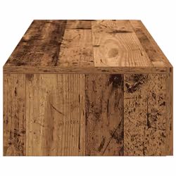 vidaXL Wall Shelf with Drawers Floating Storage Display Shelf Engineered Wood - old wood, 100 x 36 x 19 cm - Additional view 4