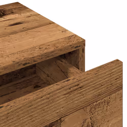 vidaXL Wall Shelf with Drawers Floating Storage Display Shelf Engineered Wood - old wood, 100 x 36 x 19 cm - Additional view 8