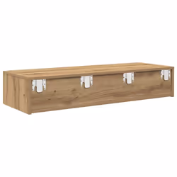vidaXL Wall Shelf with Drawers Floating Storage Display Shelf Engineered Wood - artisan oak, 100 x 36 x 19 cm - Additional view 5