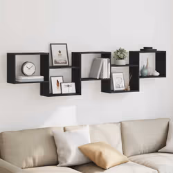 VidaXL 859996 shelve Wood Black - Additional view 3