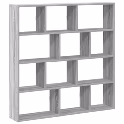 vidaXL Wall Cube Shelf Floating Storage Shelf 12 Compartments Engineered Wood - grey sonoma - Additional view 5