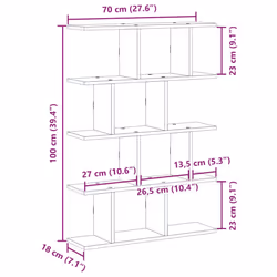 vidaXL Wall Cube Shelf 12 Compartments Storage Floating Shelf Engineered Wood - white