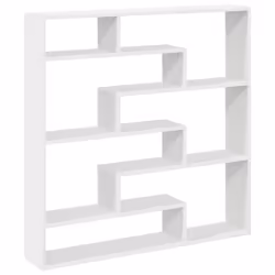 vidaXL Wall Cube Shelf Floating Storage Shelf 7 Compartments Engineered Wood - white - Additional view 5