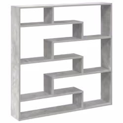 vidaXL Wall Cube Shelf Floating Storage Shelf 7 Compartments Engineered Wood - concrete grey - Additional view 5
