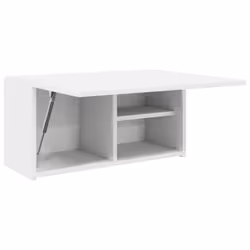 vidaXL Bathroom Wall Cabinet Hanging Wall Storage Cupboard Engineered Wood - white, 60 x 25 x 30 cm - Additional view 4