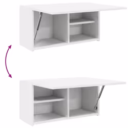 vidaXL Bathroom Wall Cabinet Hanging Wall Storage Cupboard Engineered Wood - white, 60 x 25 x 30 cm - Additional view 7