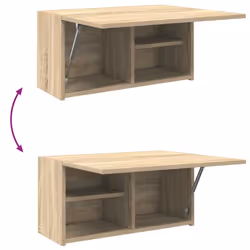 vidaXL Bathroom Wall Cabinet Hanging Wall Storage Cupboard Engineered Wood - sonoma oak, 60 x 25 x 30 cm - Additional view 7