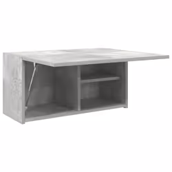 vidaXL Bathroom Wall Cabinet Hanging Wall Storage Cupboard Engineered Wood - concrete grey, 60 x 25 x 30 cm - Additional view 4