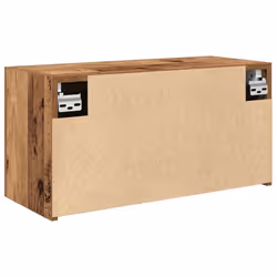 vidaXL Bathroom Wall Cabinet Hanging Wall Storage Cupboard Engineered Wood - old wood, 60 x 25 x 30 cm - Additional view 6