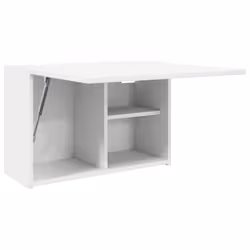 vidaXL Bathroom Wall Cabinet Hanging Wall Storage Cupboard Engineered Wood - white, 60 x 25 x 40 cm - Additional view 4