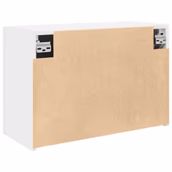 vidaXL Bathroom Wall Cabinet Hanging Wall Storage Cupboard Engineered Wood - white, 60 x 25 x 40 cm - Additional view 6