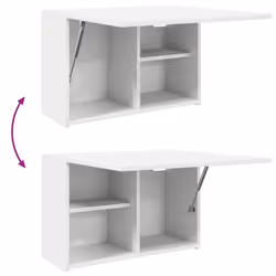 vidaXL Bathroom Wall Cabinet Hanging Wall Storage Cupboard Engineered Wood - white, 60 x 25 x 40 cm - Additional view 7