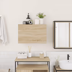vidaXL Bathroom Wall Cabinet Hanging Wall Storage Cupboard Engineered Wood - sonoma oak, 60 x 25 x 40 cm - Additional view 2