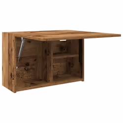 vidaXL Bathroom Wall Cabinet Hanging Wall Storage Cupboard Engineered Wood - old wood, 60 x 25 x 40 cm - Additional view 4