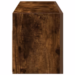 vidaXL Bathroom Wall Cabinet Hanging Wall Storage Cupboard Engineered Wood - smoked oak, 80 x 25 x 30 cm - Additional view 5