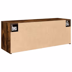 vidaXL Bathroom Wall Cabinet Hanging Wall Storage Cupboard Engineered Wood - smoked oak, 80 x 25 x 30 cm - Additional view 6