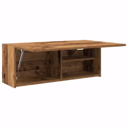 vidaXL Bathroom Wall Cabinet Hanging Wall Storage Cupboard Engineered Wood - old wood, 80 x 25 x 30 cm - Additional view 4