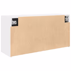 vidaXL Bathroom Wall Cabinet Hanging Wall Storage Cupboard Engineered Wood - white, 80 x 25 x 40 cm - Additional view 6