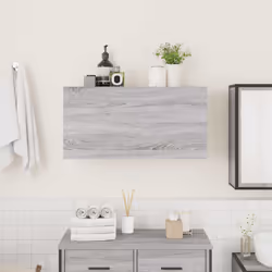 vidaXL Bathroom Wall Cabinet Hanging Wall Storage Cupboard Engineered Wood - grey sonoma, 80 x 25 x 40 cm - Additional view 2
