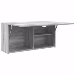 vidaXL Bathroom Wall Cabinet Hanging Wall Storage Cupboard Engineered Wood - grey sonoma, 80 x 25 x 40 cm - Additional view 4