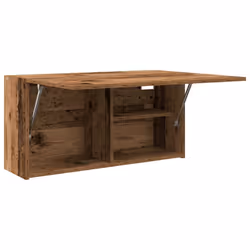 vidaXL Bathroom Wall Cabinet Hanging Wall Storage Cupboard Engineered Wood - old wood, 80 x 25 x 40 cm - Additional view 4