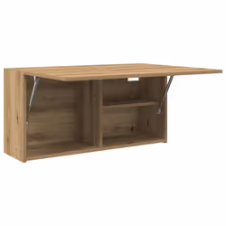 vidaXL Bathroom Wall Cabinet Hanging Wall Storage Cupboard Engineered Wood - artisan oak, 80 x 25 x 40 cm - Additional view 4