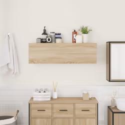 vidaXL Bathroom Wall Cabinet Hanging Wall Storage Cupboard Engineered Wood - sonoma oak, 100 x 25 x 30 cm - Additional view 2
