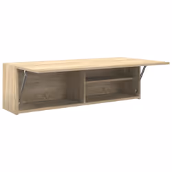 vidaXL Bathroom Wall Cabinet Hanging Wall Storage Cupboard Engineered Wood - sonoma oak, 100 x 25 x 30 cm - Additional view 4