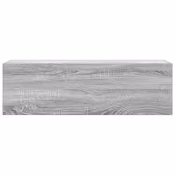 vidaXL Bathroom Wall Cabinet Hanging Wall Storage Cupboard Engineered Wood - grey sonoma, 100 x 25 x 30 cm - Additional view 4