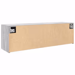 vidaXL Bathroom Wall Cabinet Hanging Wall Storage Cupboard Engineered Wood - grey sonoma, 100 x 25 x 30 cm - Additional view 6