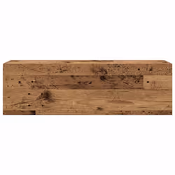 vidaXL Bathroom Wall Cabinet Hanging Wall Storage Cupboard Engineered Wood - old wood, 100 x 25 x 30 cm - Additional view 4