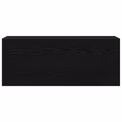 vidaXL Bathroom Wall Cabinet Hanging Wall Storage Cupboard Engineered Wood - black, 100 x 25 x 40 cm - Additional view 4