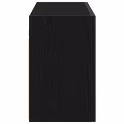 vidaXL Bathroom Wall Cabinet Hanging Wall Storage Cupboard Engineered Wood - black, 100 x 25 x 40 cm - Additional view 5