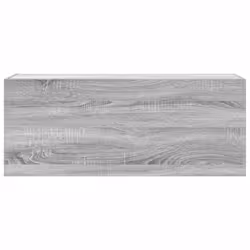 vidaXL Bathroom Wall Cabinet Hanging Wall Storage Cupboard Engineered Wood - grey sonoma, 100 x 25 x 40 cm - Additional view 4