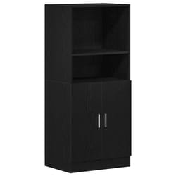 vidaXL Kitchen Cabinet Freestanding Storage Cabinet Cupboard Engineered Wood - black