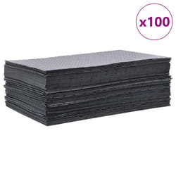vidaXL Oil Absorbent Pads Spill Control Pad Workshop Oil Absorbent Mat Grey - 100 pcs