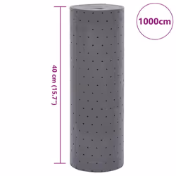 vidaXL Oil Absorbent Pad Grey 40x1000 cm oil absorbing pads oil spill pads
