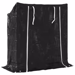 vidaxL Firewood Rack with Rain Cover 100.5x100.5x110.5 cm Galvanised Steel - 100.5 x 40.5 x 110.5 cm - Additional view 4