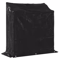vidaxL Firewood Rack with Rain Cover 100.5x100.5x110.5 cm Galvanised Steel - 100.5 x 40.5 x 110.5 cm - Additional view 7