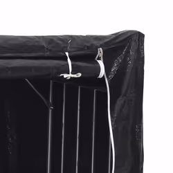 vidaxL Firewood Rack with Rain Cover 100.5x100.5x110.5 cm Galvanised Steel - 100.5 x 40.5 x 110.5 cm - Additional view 9