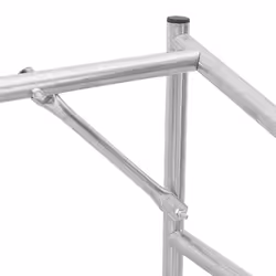 vidaxL Firewood Rack with Rain Cover 100.5x100.5x110.5 cm Galvanised Steel - 101 x 61 x 110.5 cm - Additional view 8