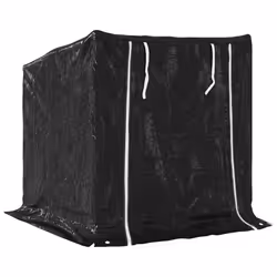 vidaxL Firewood Rack with Rain Cover 100.5x100.5x110.5 cm Galvanised Steel - 100.5 x 80.5 x 110.5 cm - Additional view 4