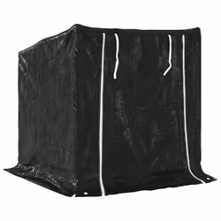 vidaxL Firewood Rack with Rain Cover 100.5x100.5x110.5 cm Galvanised Steel - 100.5 x 100.5 x 110.5 cm - Additional view 4