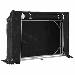 vidaxL Firewood Rack with Rain Cover 100.5x100.5x110.5 cm Galvanised Steel - 151 x 40.5 x 110.5 cm