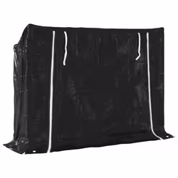 vidaxL Firewood Rack with Rain Cover 100.5x100.5x110.5 cm Galvanised Steel - 151 x 40.5 x 110.5 cm - Additional view 4