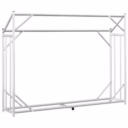 vidaxL Firewood Rack with Rain Cover 100.5x100.5x110.5 cm Galvanised Steel - 151 x 40.5 x 110.5 cm - Additional view 5