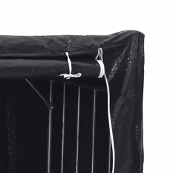 vidaxL Firewood Rack with Rain Cover 100.5x100.5x110.5 cm Galvanised Steel - 151 x 40.5 x 110.5 cm - Additional view 9