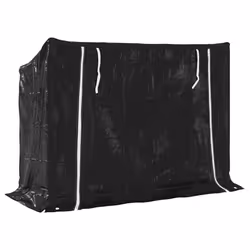 vidaxL Firewood Rack with Rain Cover 100.5x100.5x110.5 cm Galvanised Steel - 151 x 60.5 x 110.5 cm - Additional view 4