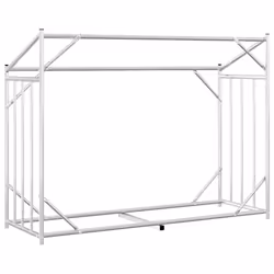 vidaxL Firewood Rack with Rain Cover 100.5x100.5x110.5 cm Galvanised Steel - 151 x 60.5 x 110.5 cm - Additional view 5